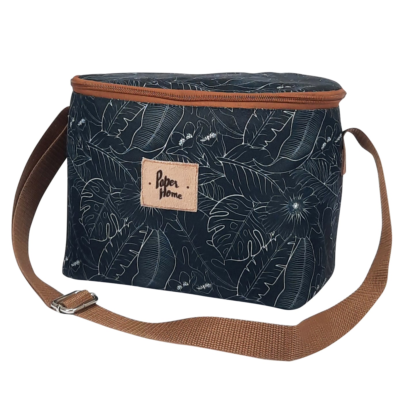 Set sustentable mochila + lonchera botánico negro
