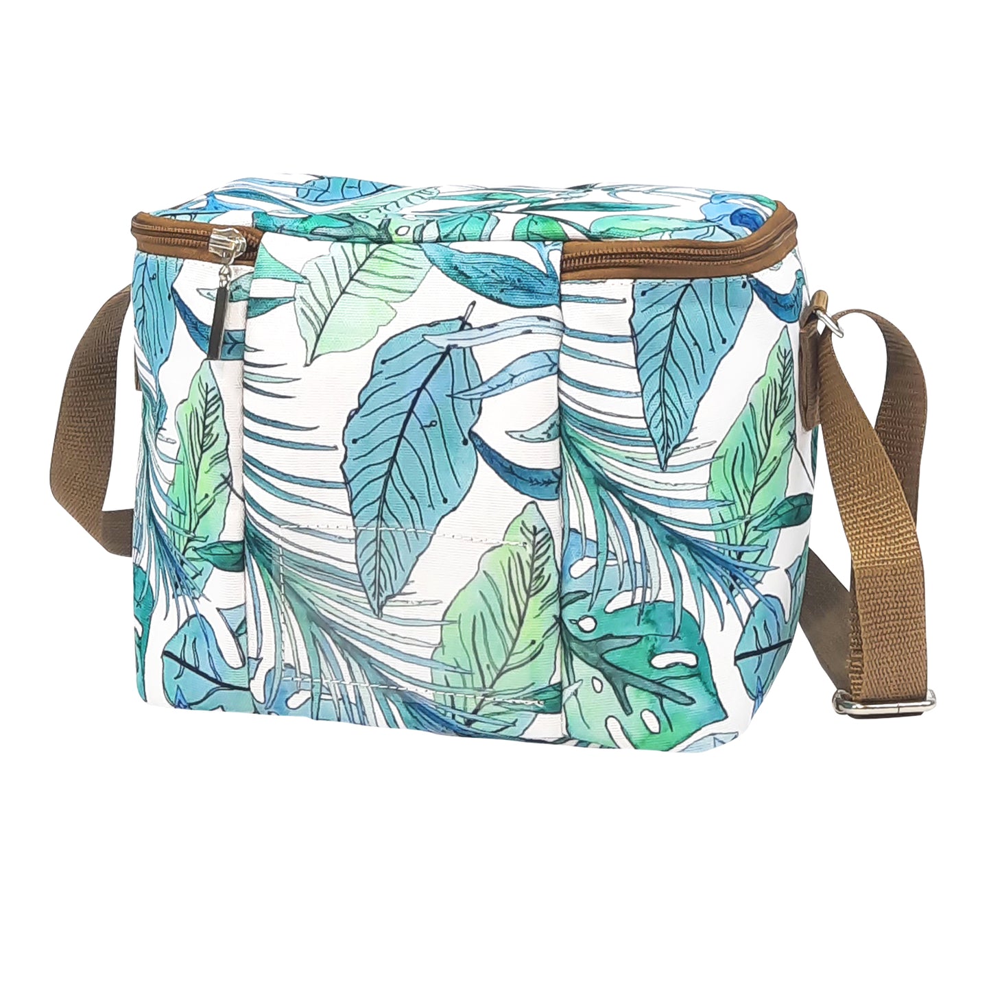 Set sustentable mochila + estuche + lonchera botánico verde