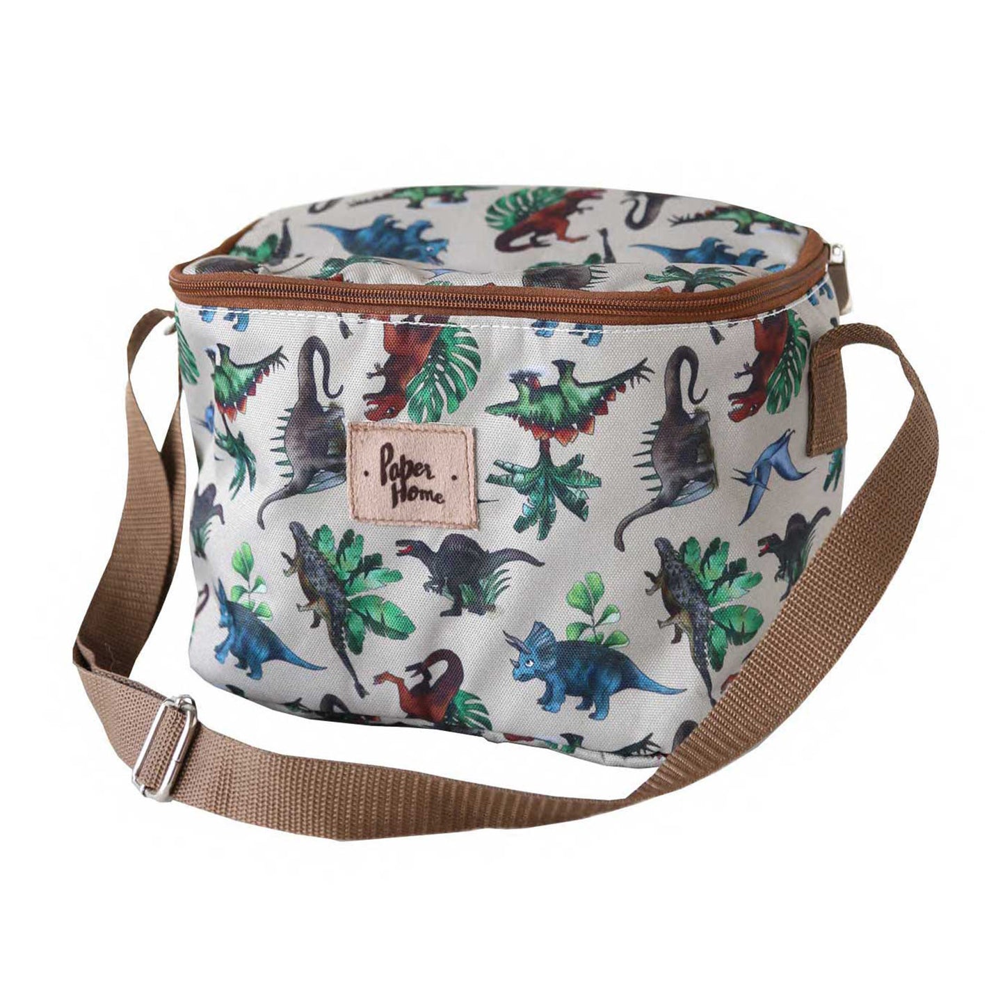 Set sustentable mochila kids + lonchera dinosaurios