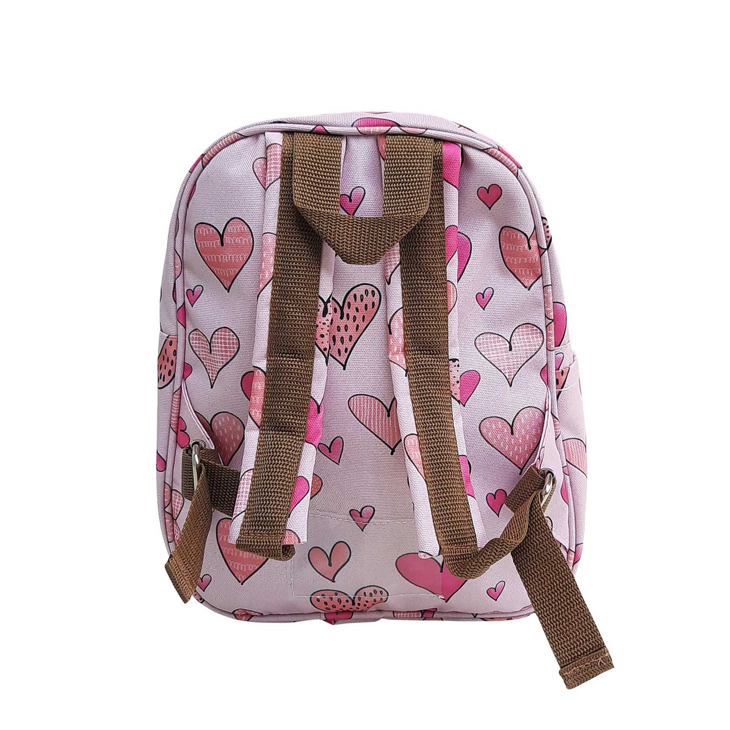 Set sustentable mochila kids + lonchera corazones