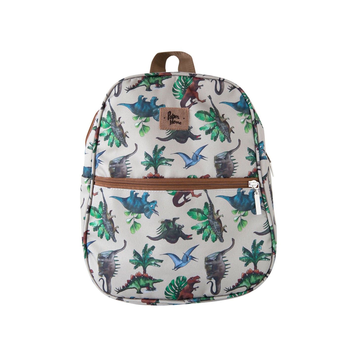 Set sustentable mochila kids + lonchera dinosaurios