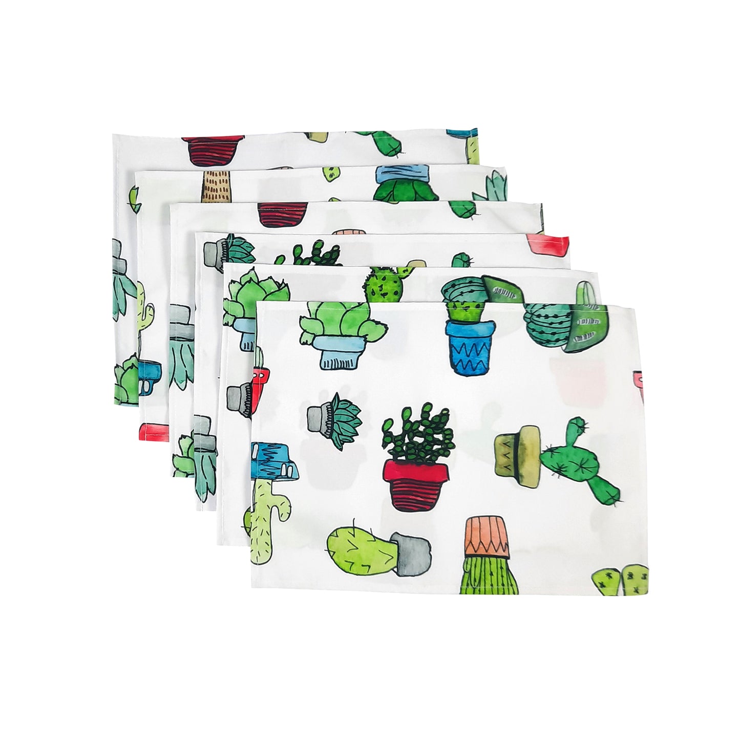 Set x 6 individuales anti manchas cactus