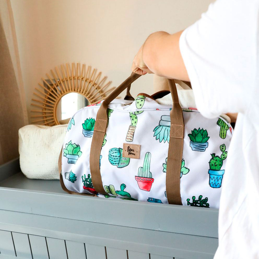 Bolso de viaje sustentable cactus