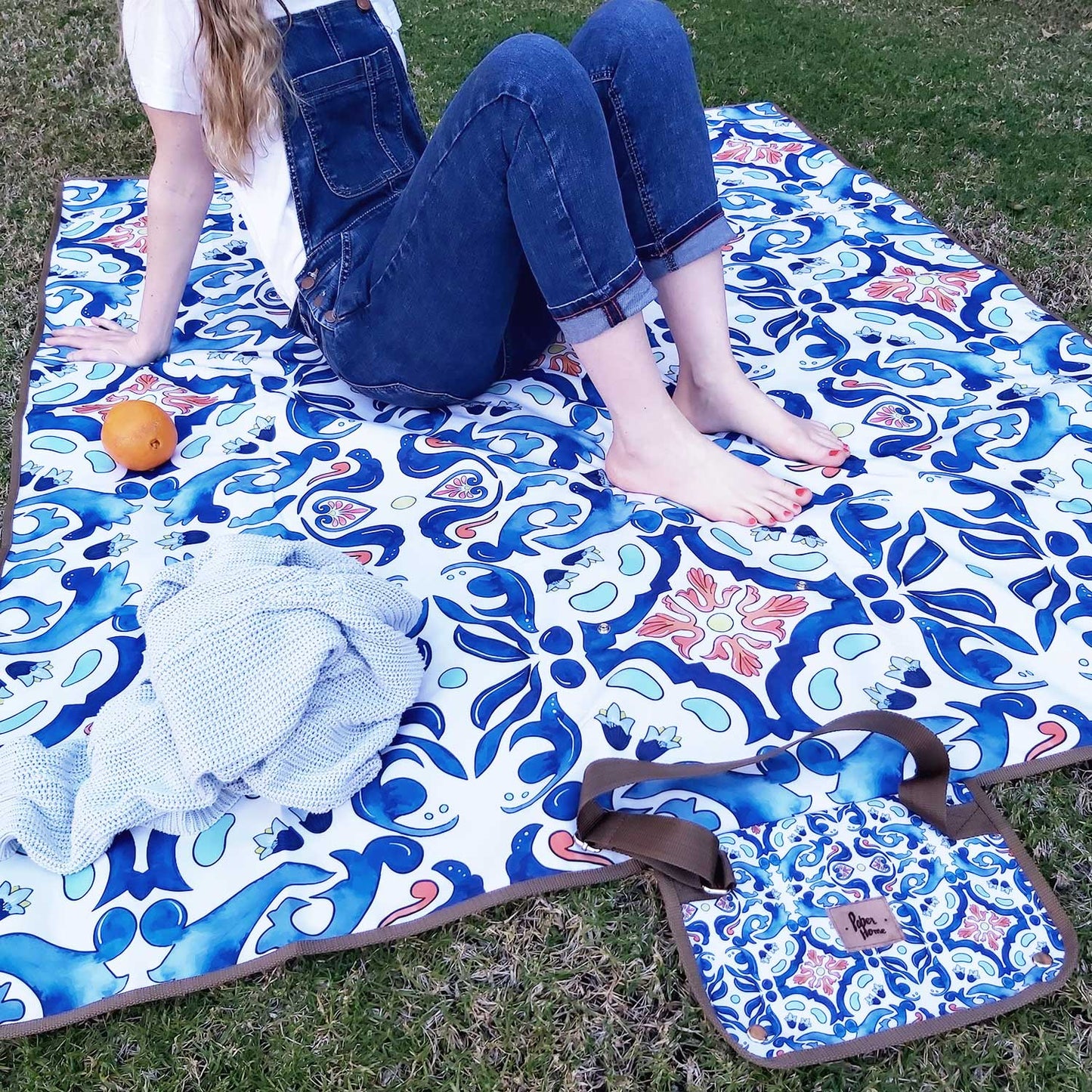 Manta de picnic antimanchas XL mosaico