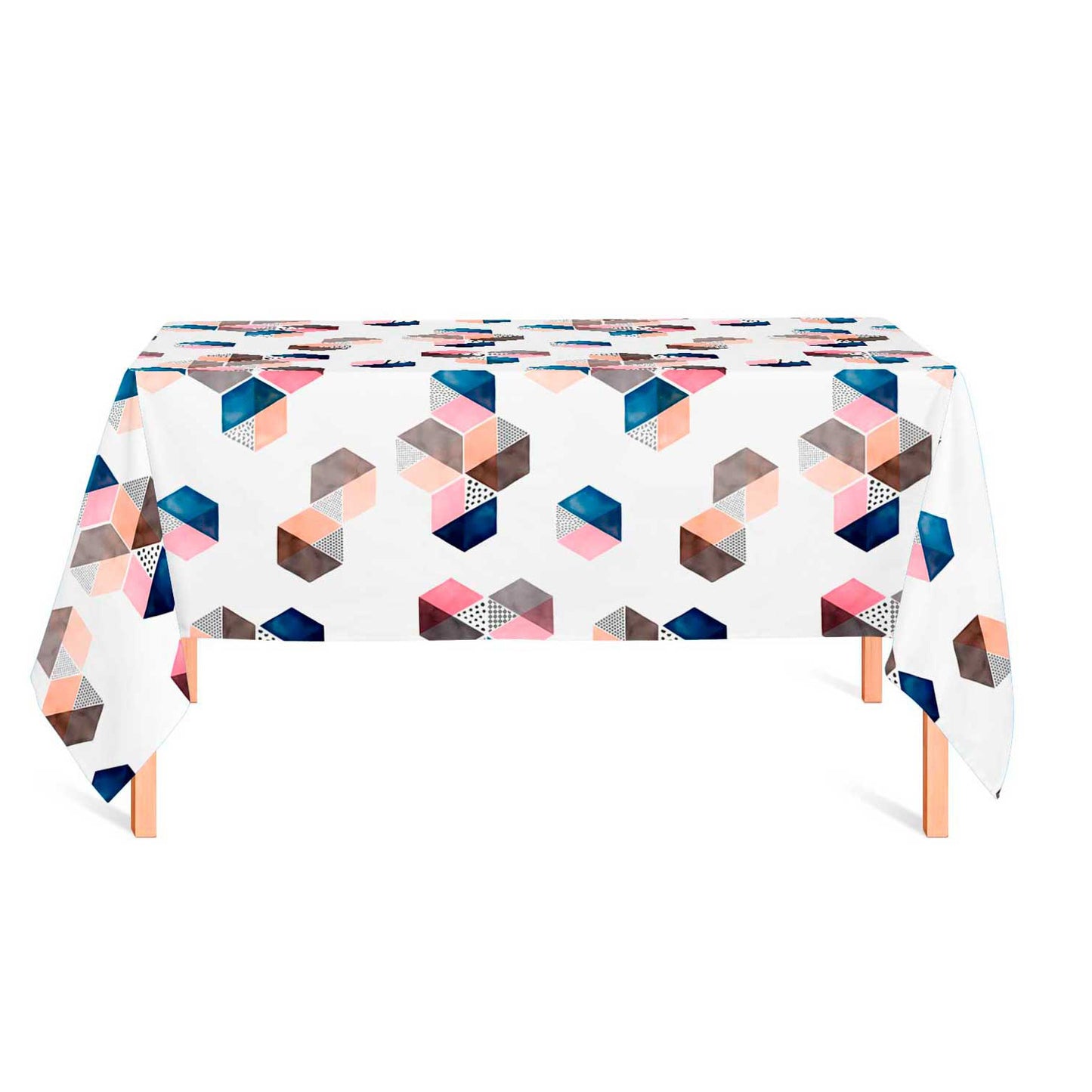 Mantel anti manchas rectangular 145 x 250 cm hexágonos