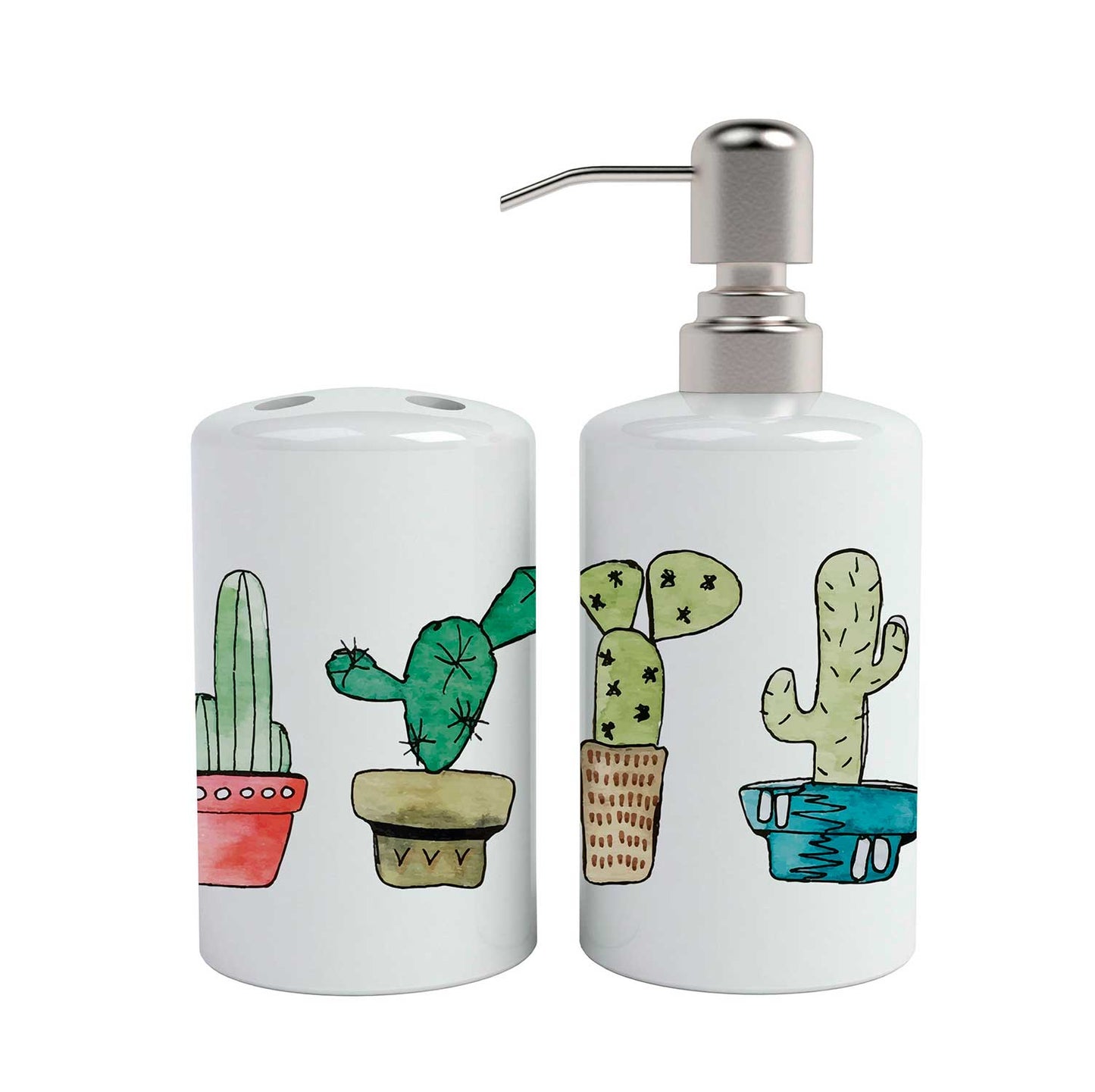 Set de baño cerámica varios diseños 2 piezas