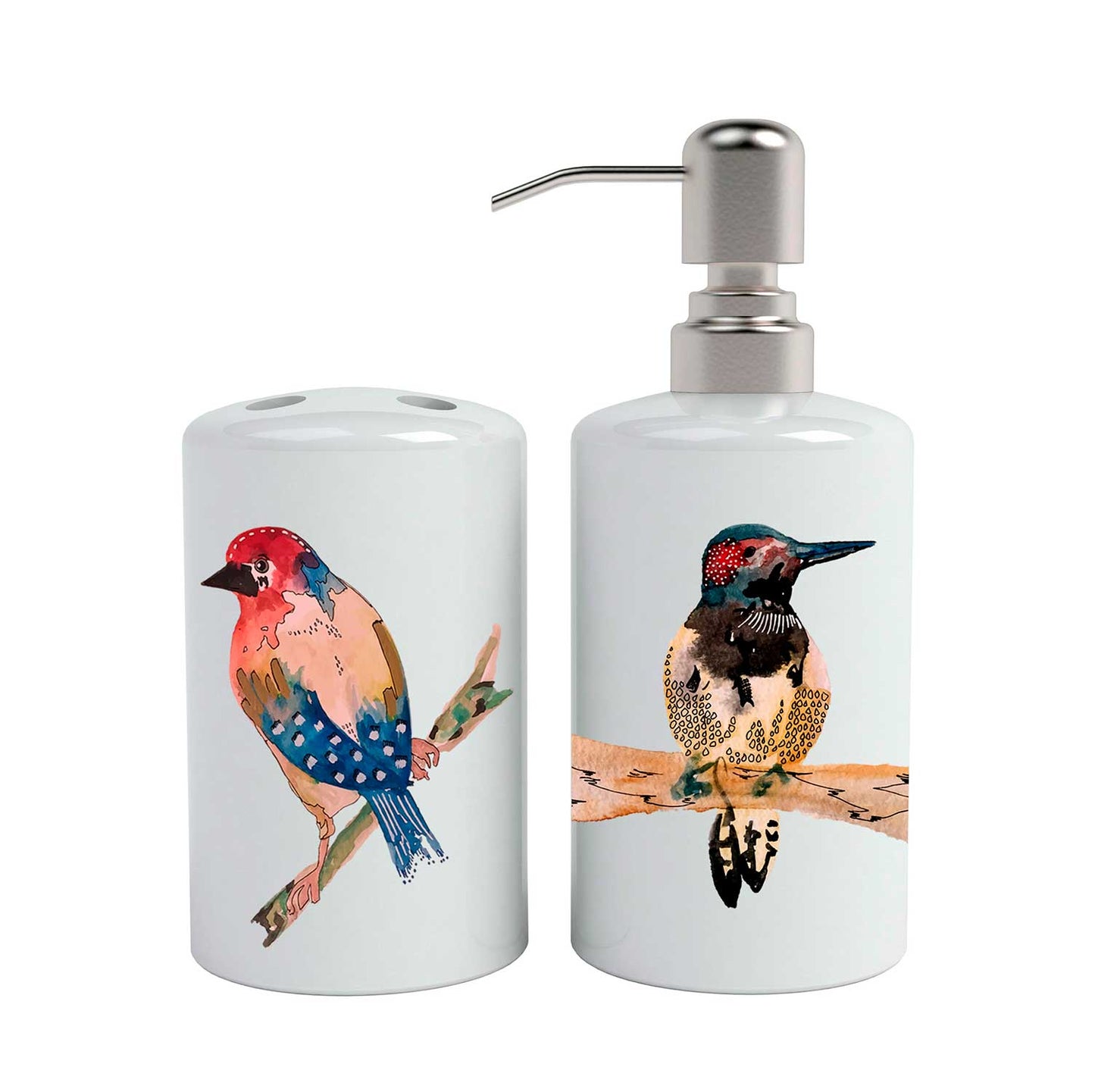 Set de baño cerámica varios diseños 2 piezas
