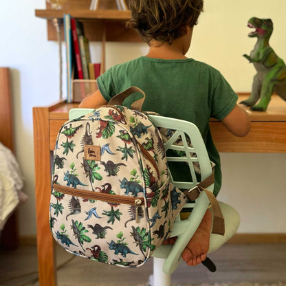 Mochila infantil kids sustentable dinosaurios