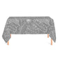 Mantel anti manchas rectangular 145 x 250 cm botánico gris