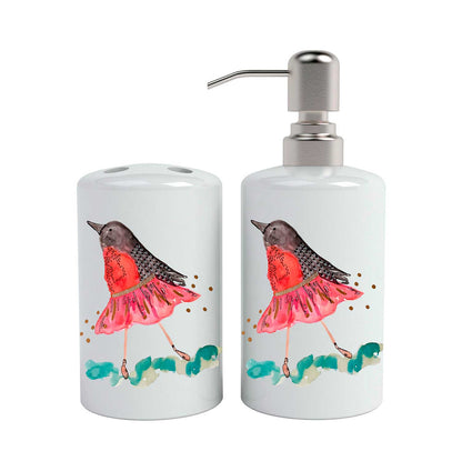 Set de baño cerámica varios diseños 2 piezas